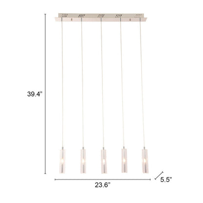 Stark 5 Bulb Clear Ceiling Lamp