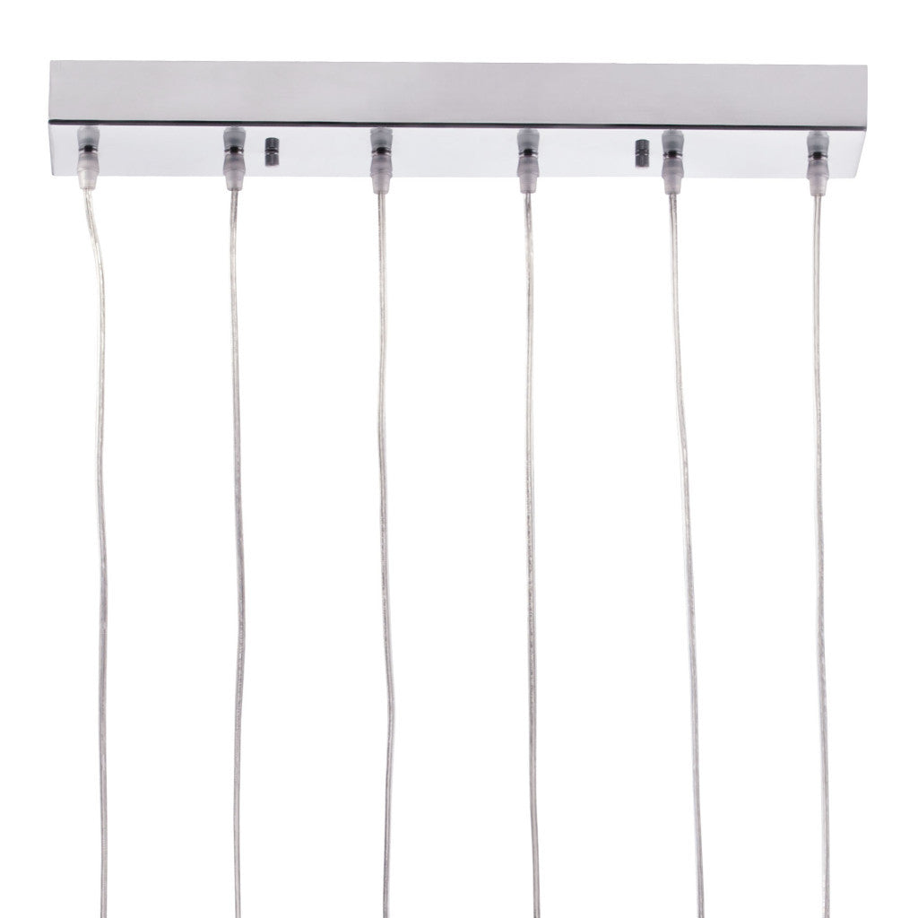 Silver Kitchen Island 6 Light Ceiling Light