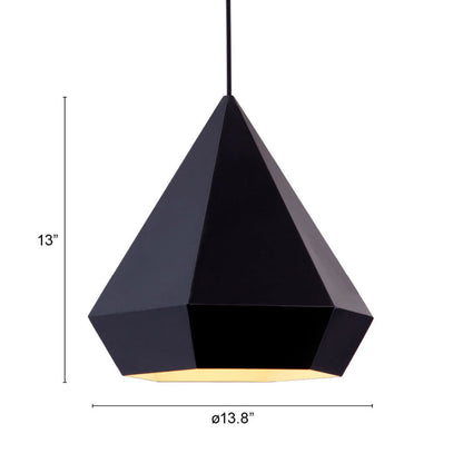 Black Lantern Dimmable Ceiling Light