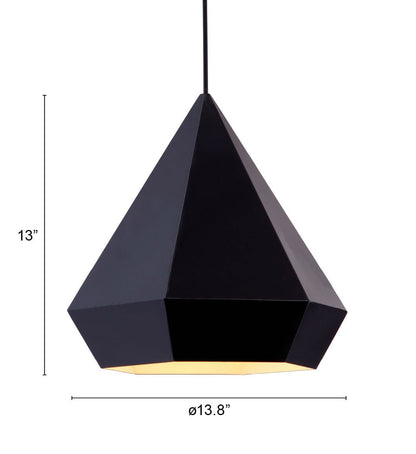 Black Lantern Dimmable Ceiling Light