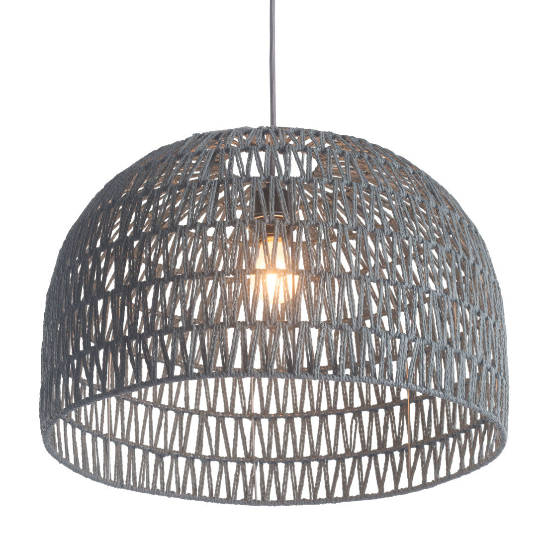 Gray Lantern Dimmable Ceiling Light