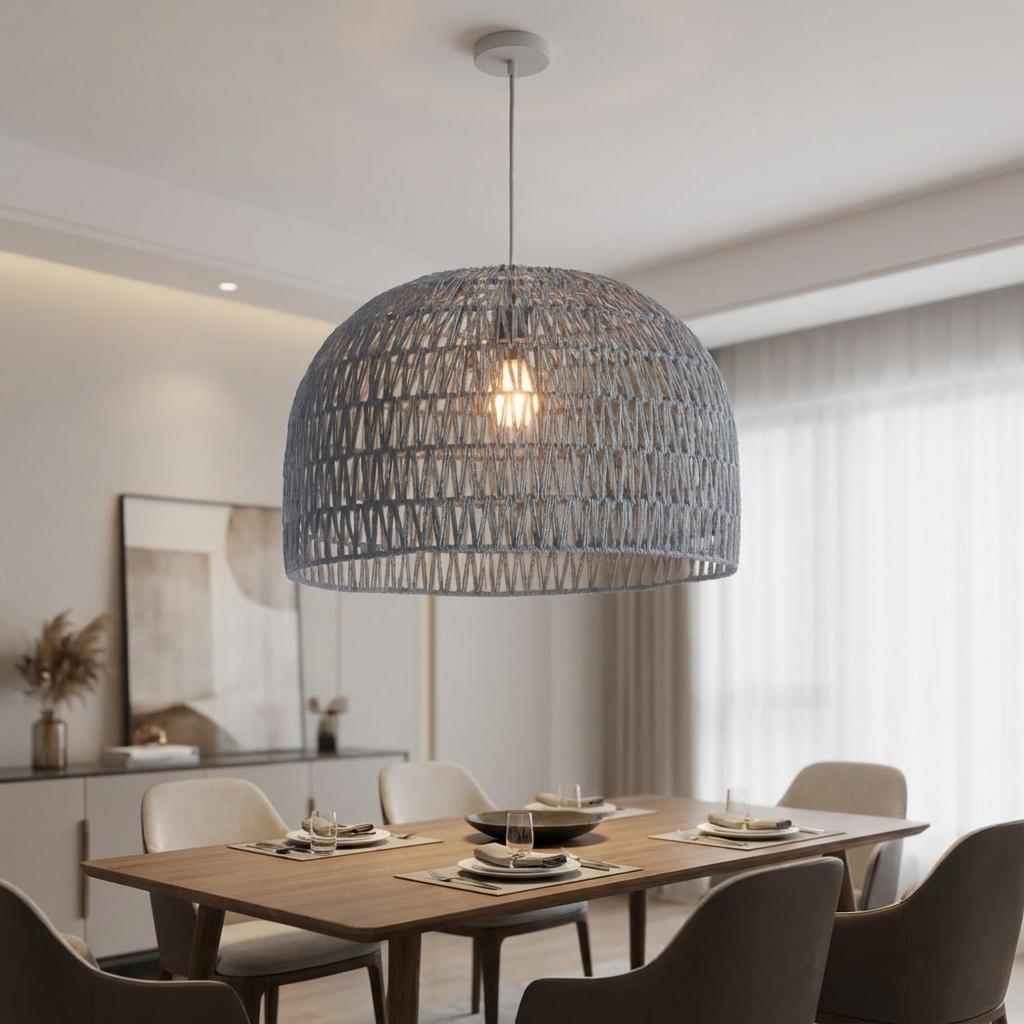 Gray Lantern Dimmable Ceiling Light