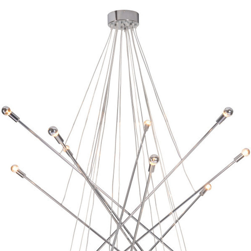 Silver Multi Light Dimmable Chandelier
