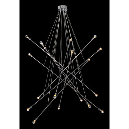 Silver Multi Light Dimmable Chandelier
