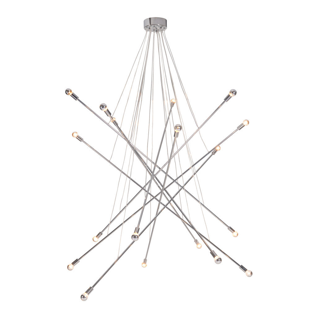Silver Multi Light Dimmable Chandelier