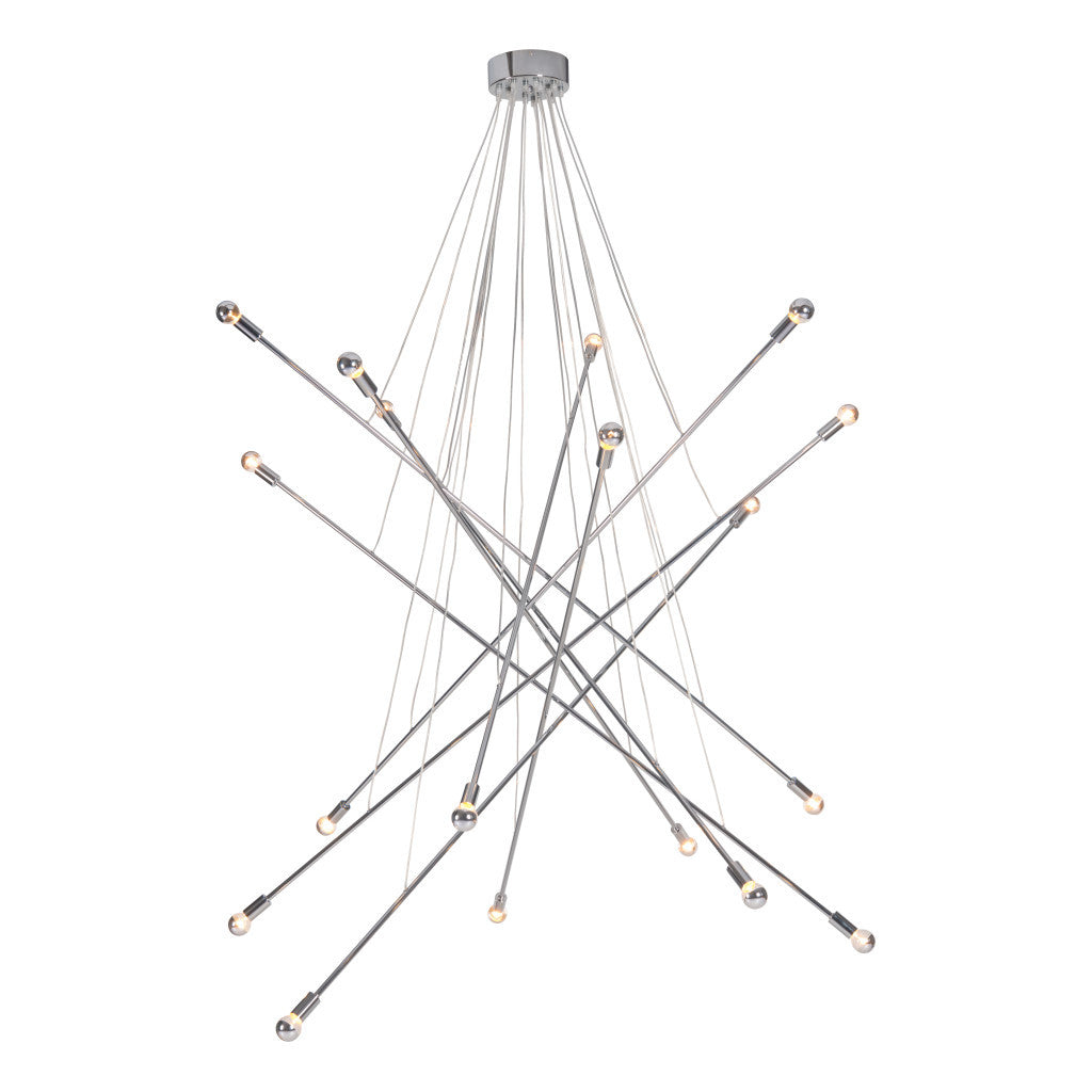 Silver Multi Light Dimmable Chandelier