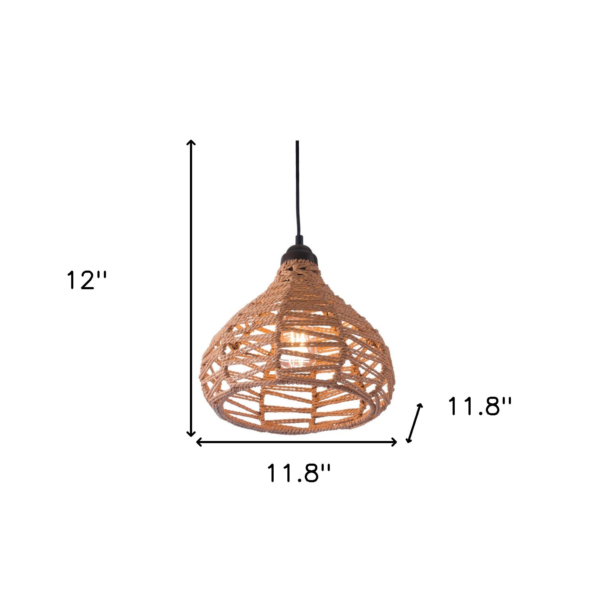 Natural Lantern Dimmable Ceiling Light