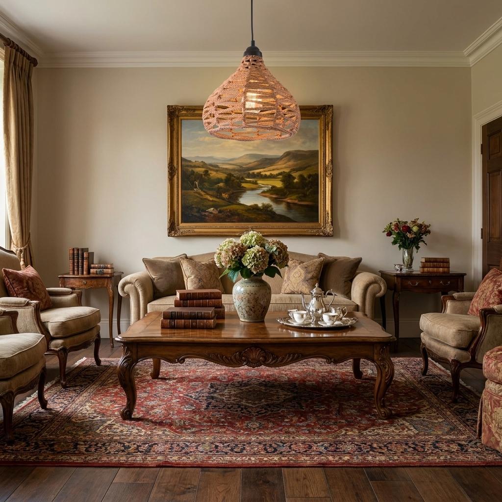 Natural Lantern Dimmable Ceiling Light
