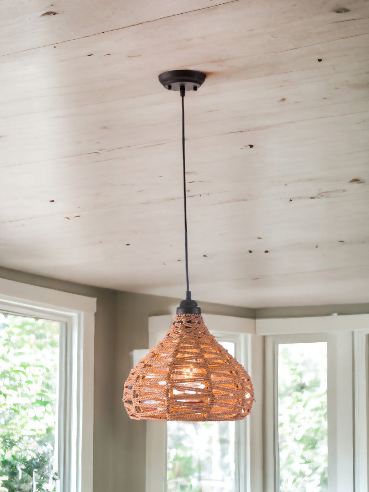 Natural Lantern Dimmable Ceiling Light