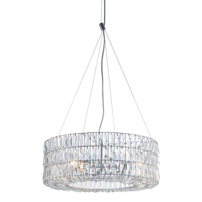 Silver Lantern Chandelier w/ Silver Shades