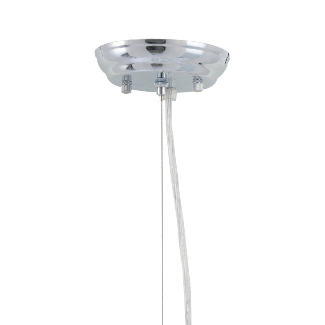 Silver Lantern Chandelier w/ Silver Shades
