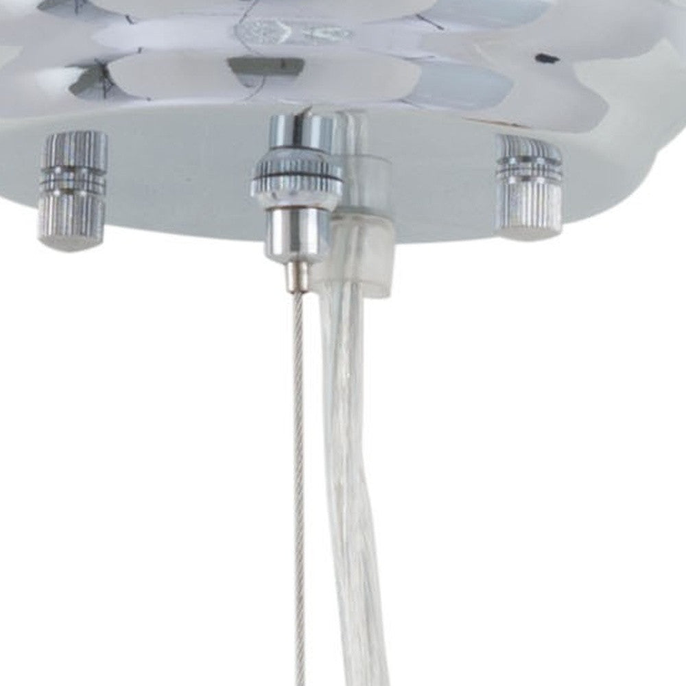 Silver Lantern Chandelier w/ Silver Shades