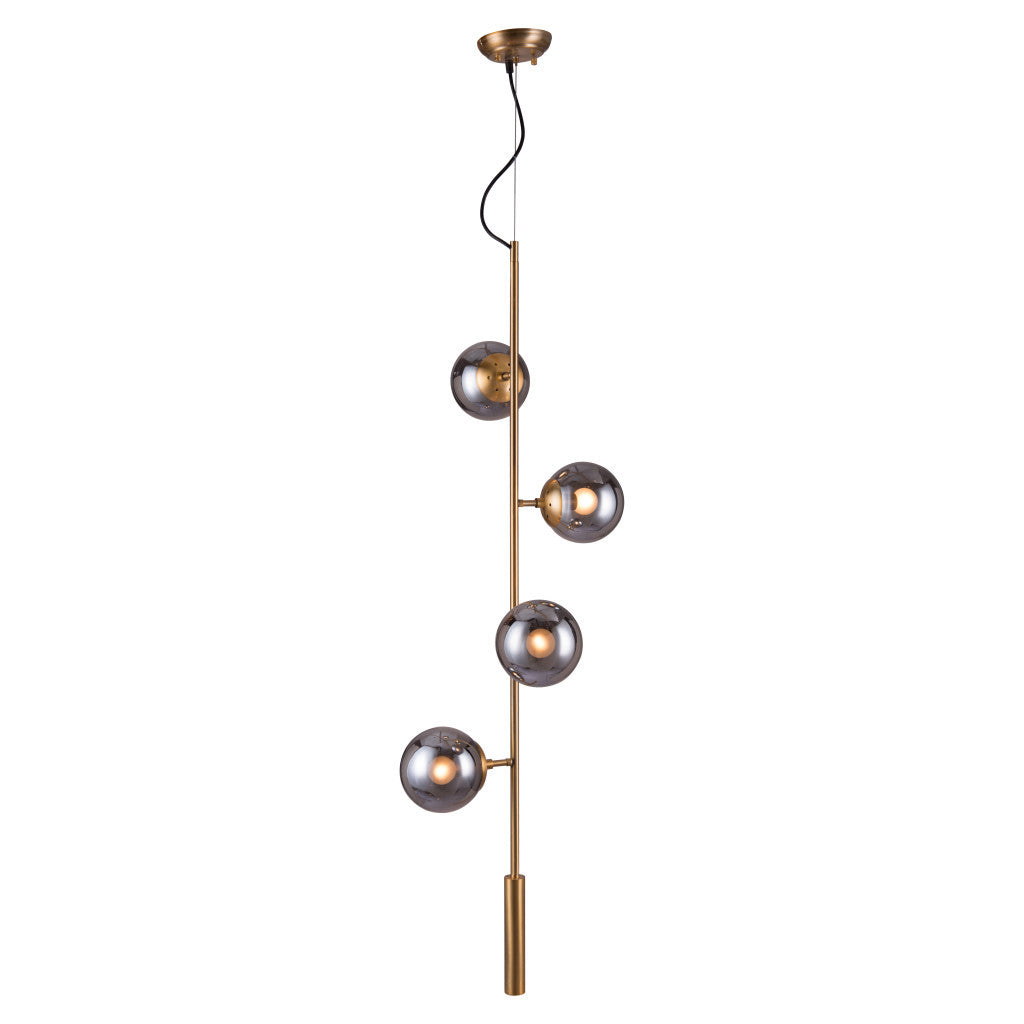 Gold Shaded 4 Light Dimmable Ceiling Light