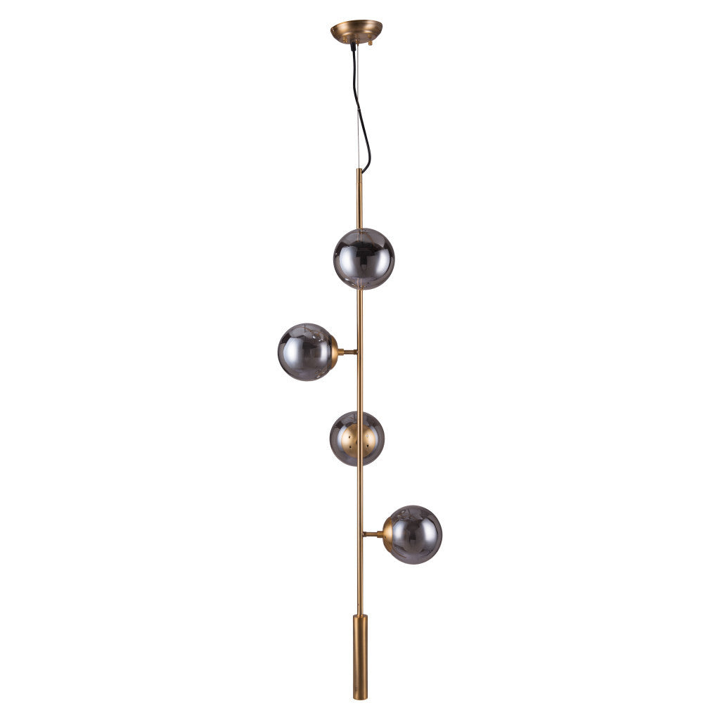 Gold Shaded 4 Light Dimmable Ceiling Light