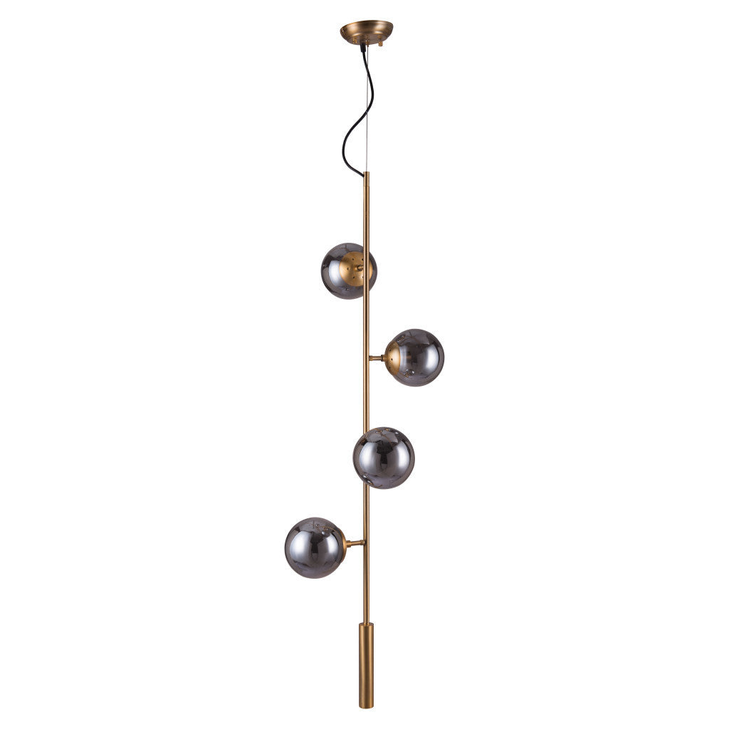 Gold Shaded 4 Light Dimmable Ceiling Light