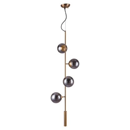 Gold Shaded 4 Light Dimmable Ceiling Light