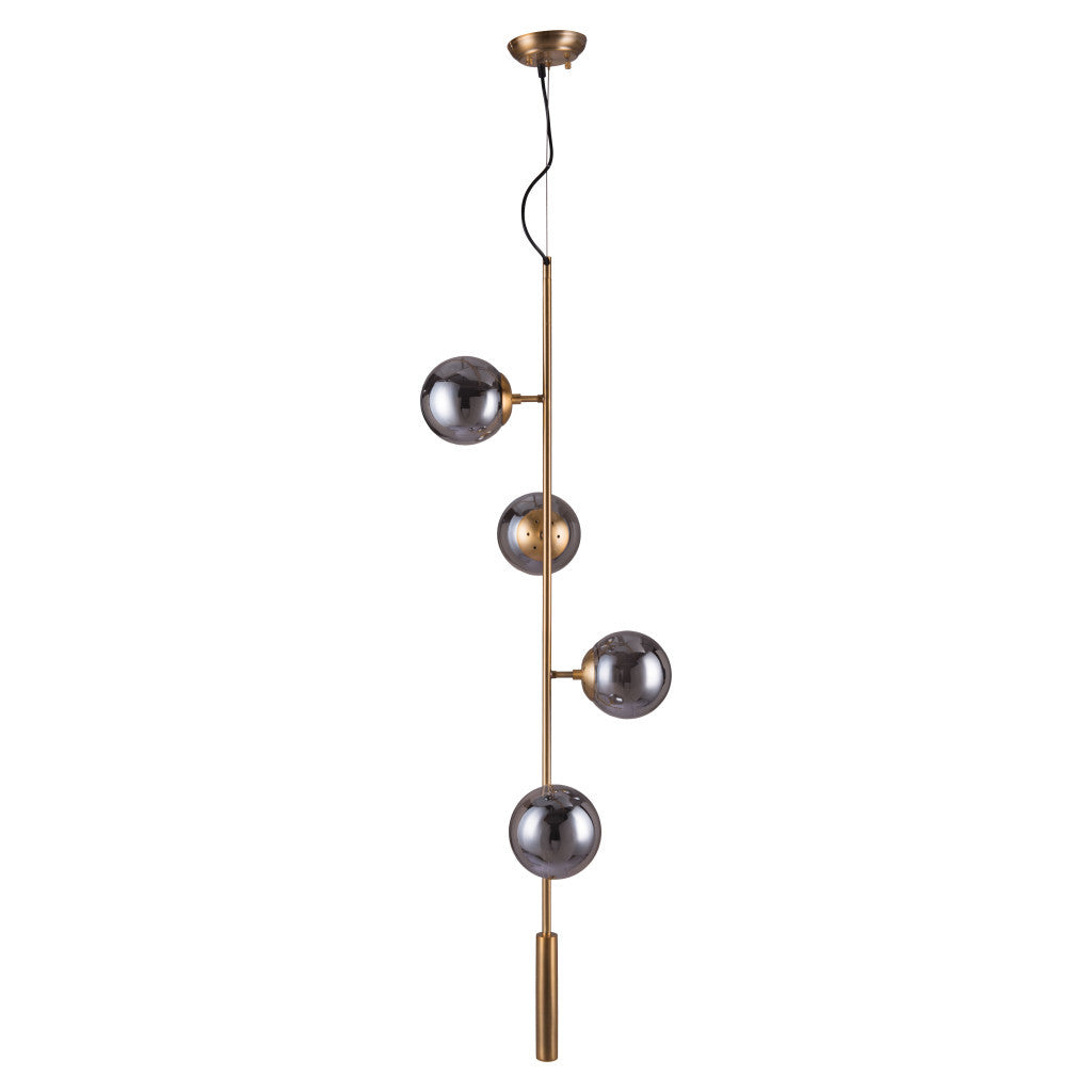 Gold Shaded 4 Light Dimmable Ceiling Light