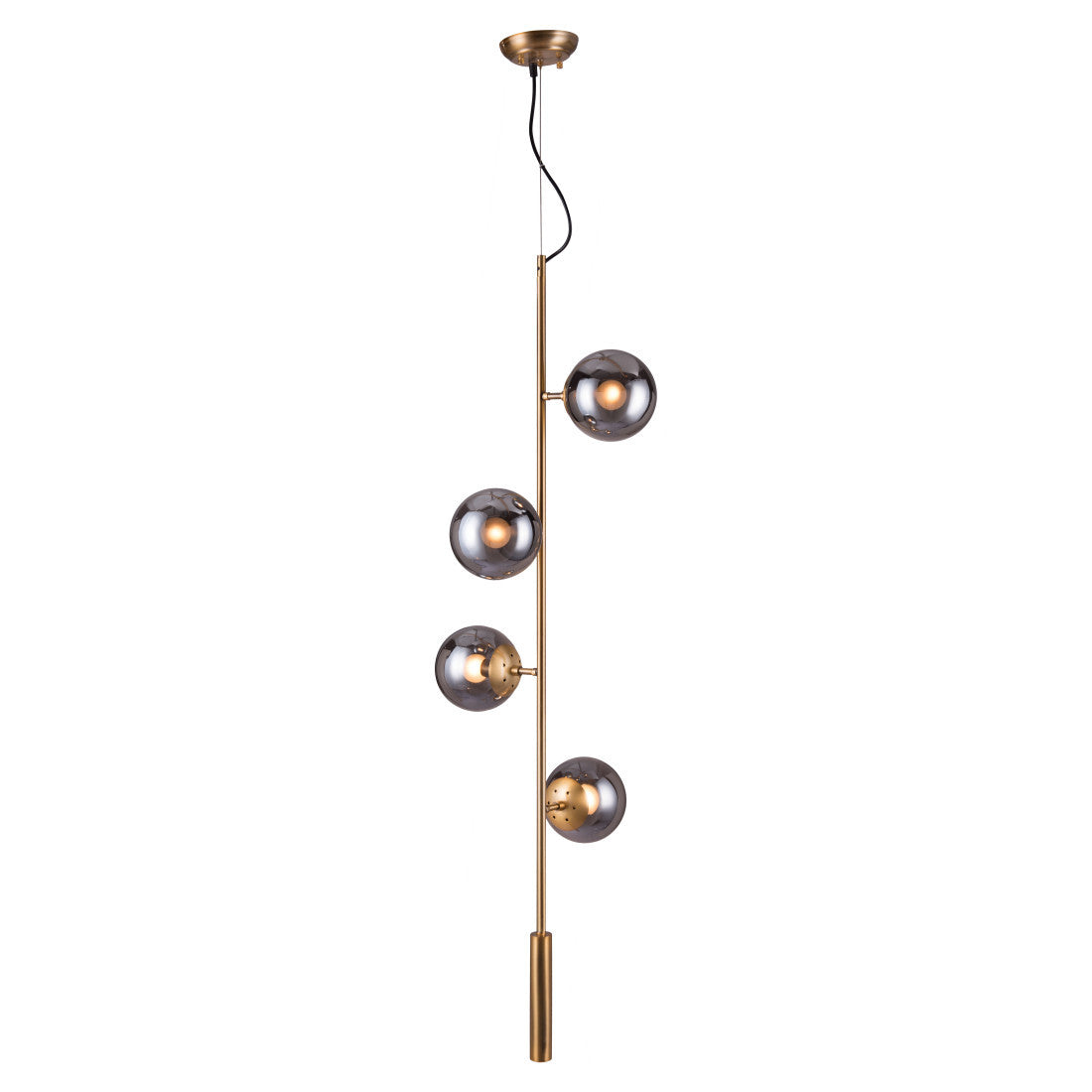 Gold Shaded 4 Light Dimmable Ceiling Light