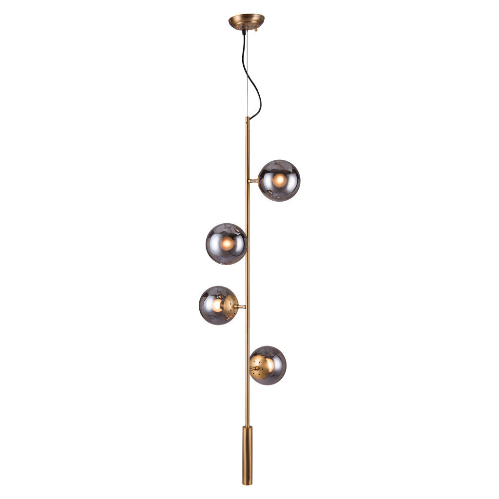 Gold Shaded 4 Light Dimmable Ceiling Light
