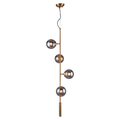 Gold Shaded 4 Light Dimmable Ceiling Light