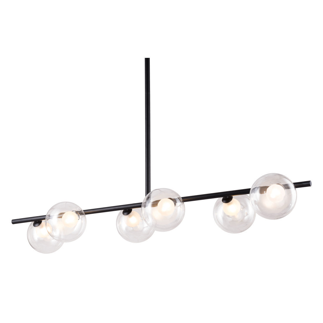 Black Kitchen Island 6 Light Ceiling Light