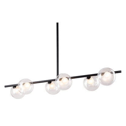 Black Kitchen Island 6 Light Ceiling Light