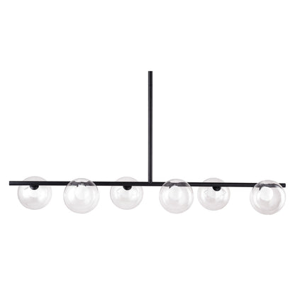 Black Kitchen Island 6 Light Ceiling Light