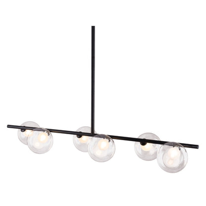 Black Kitchen Island 6 Light Ceiling Light