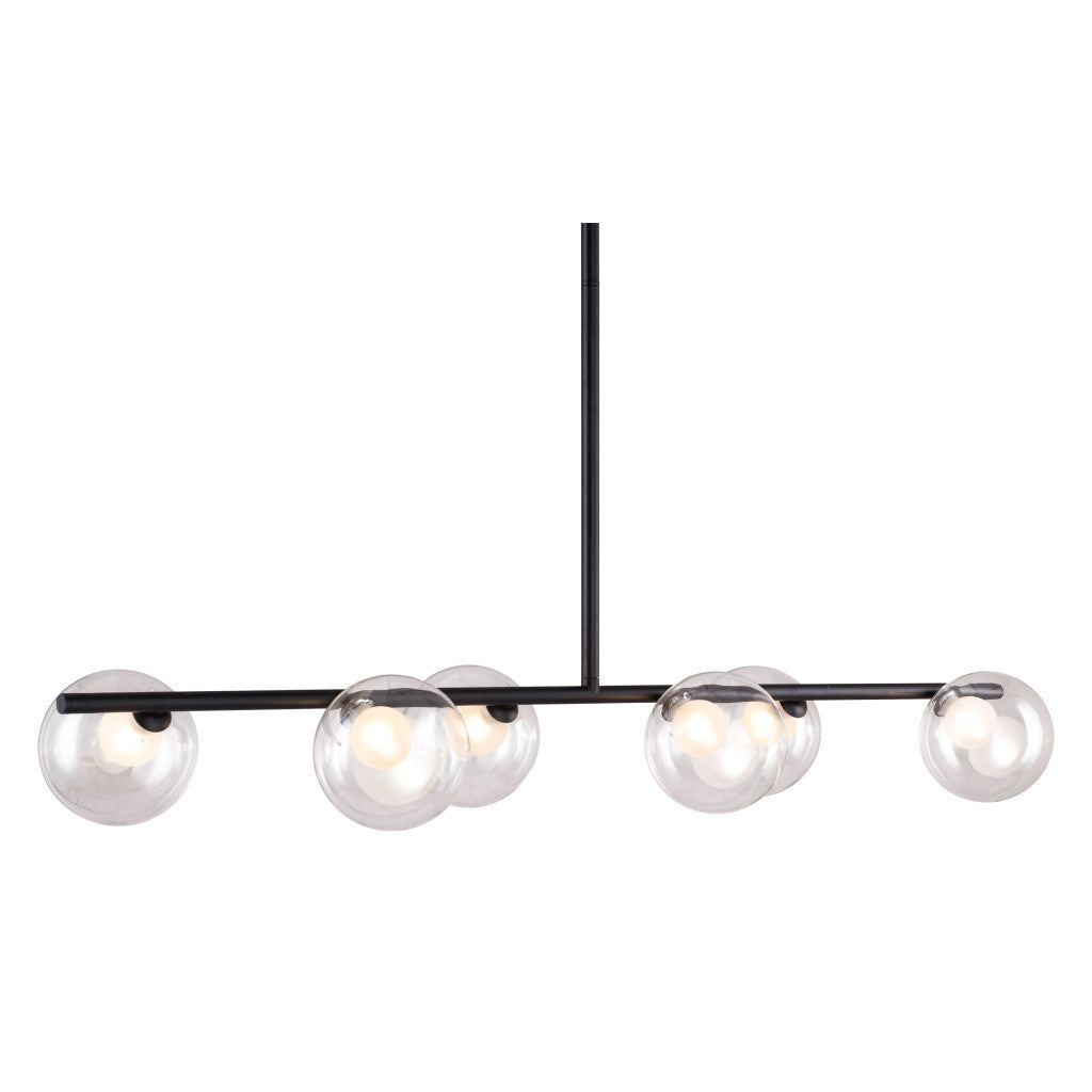 Black Kitchen Island 6 Light Ceiling Light