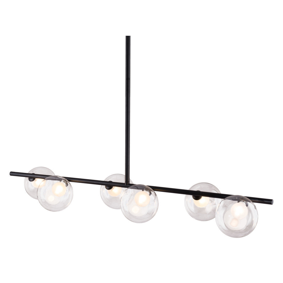 Black Kitchen Island 6 Light Ceiling Light
