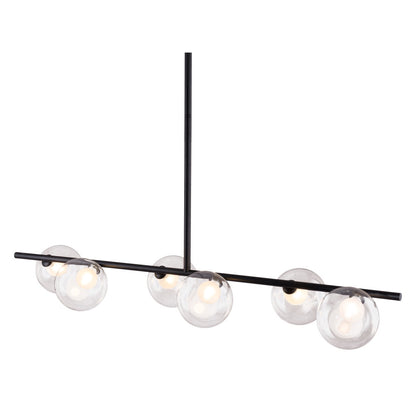 Black Kitchen Island 6 Light Ceiling Light