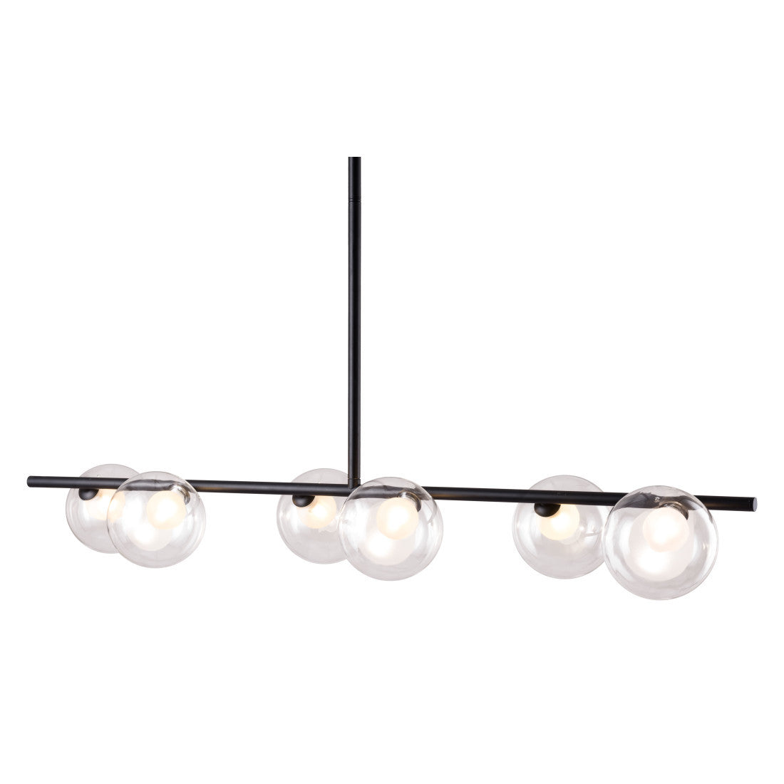 Black Kitchen Island 6 Light Ceiling Light
