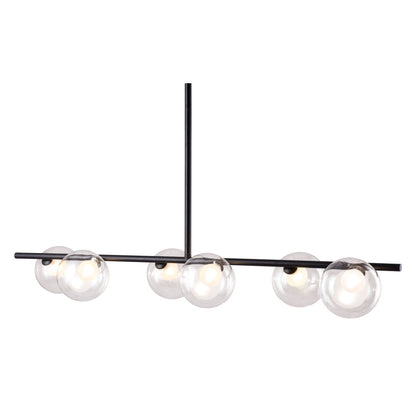 Black Kitchen Island 6 Light Ceiling Light