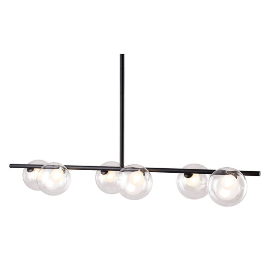 Black Kitchen Island 6 Light Ceiling Light
