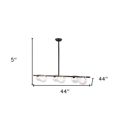 Black Kitchen Island 6 Light Ceiling Light