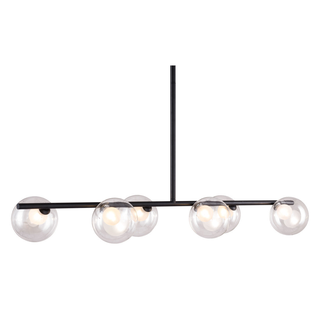 Black Kitchen Island 6 Light Ceiling Light
