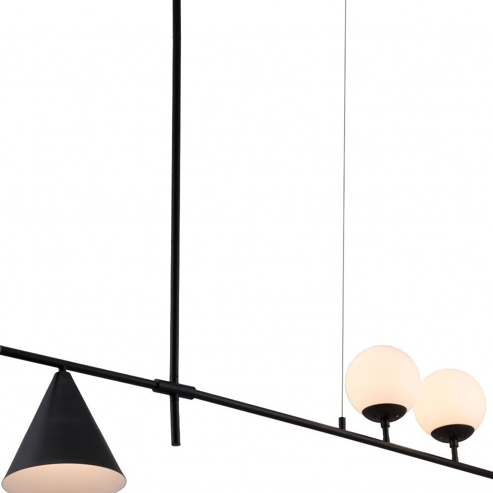 Black Kitchen Island 3 Light Chandelier