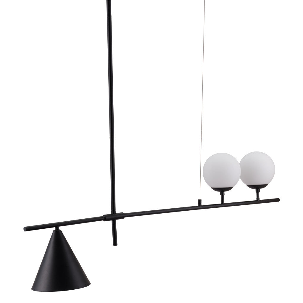 Black Kitchen Island 3 Light Chandelier