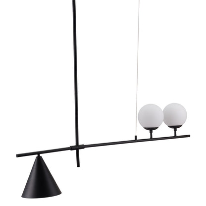 Black Kitchen Island 3 Light Chandelier