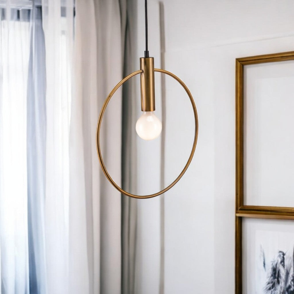 Gold Ring Dimmable Chandelier