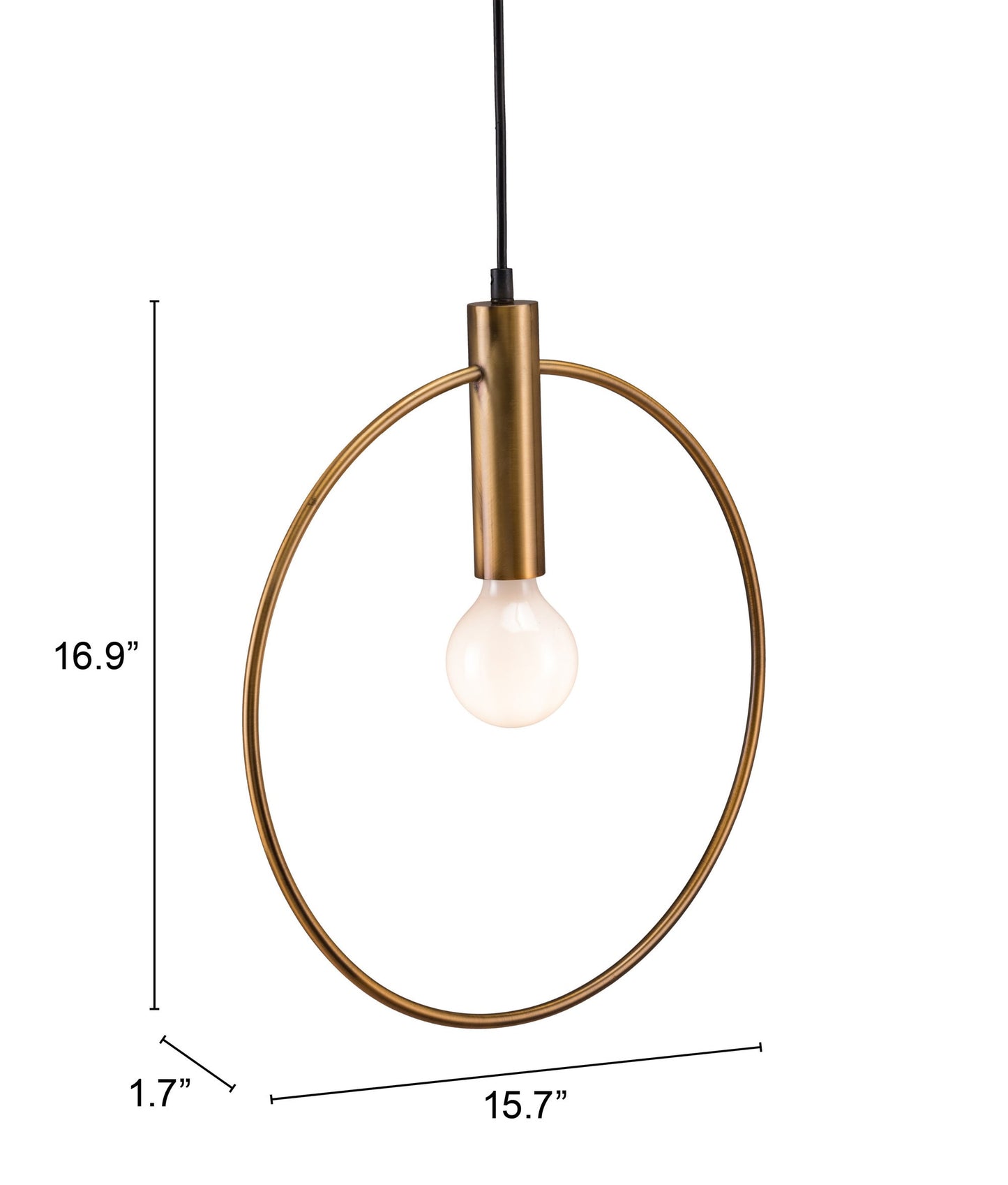 Gold Ring Dimmable Chandelier