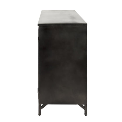 Black Iron Sideboard w/ 2 Glass Doors