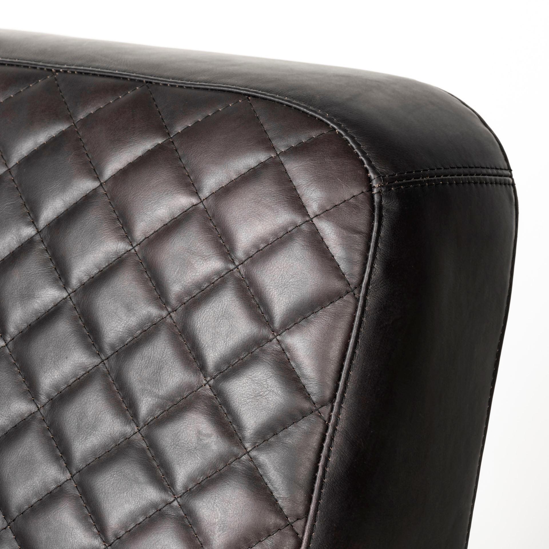 Black & Gold Leather Lounge Chair