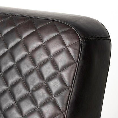 Black & Gold Leather Lounge Chair
