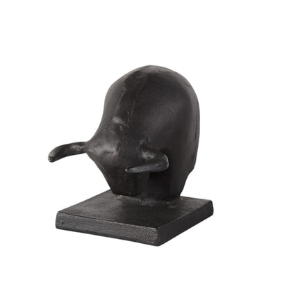 Black Metal Bull Bookends