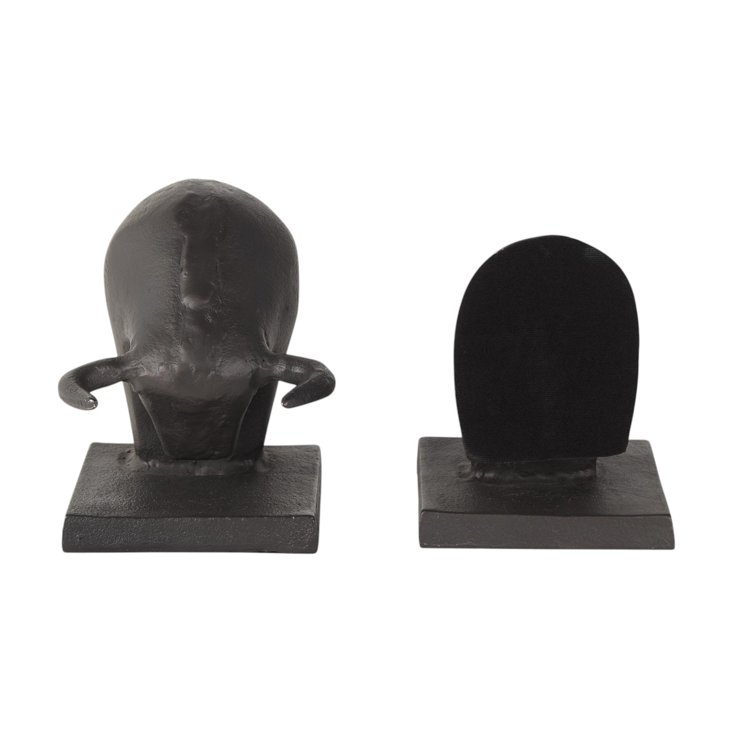 Black Metal Bull Bookends
