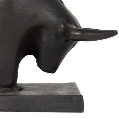 Black Metal Bull Bookends