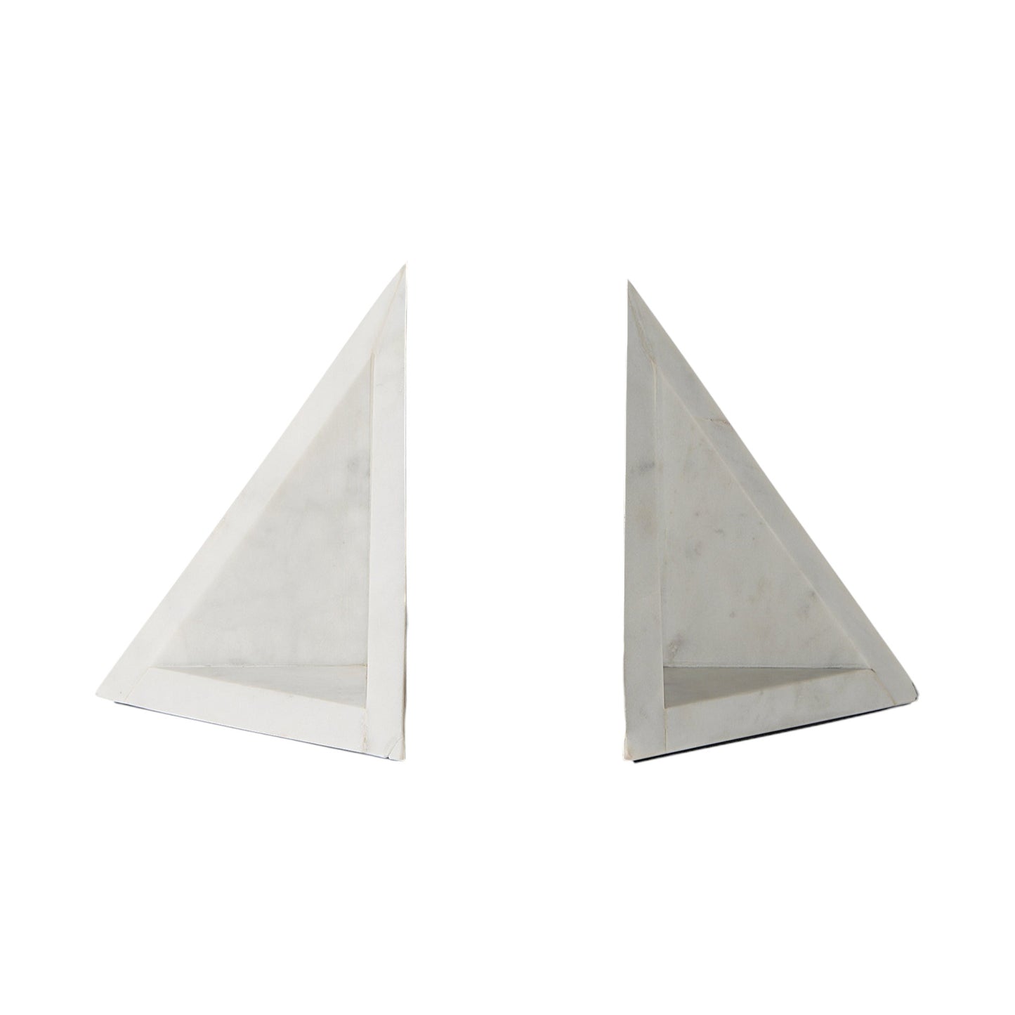 3D Triangle Marble Bookends