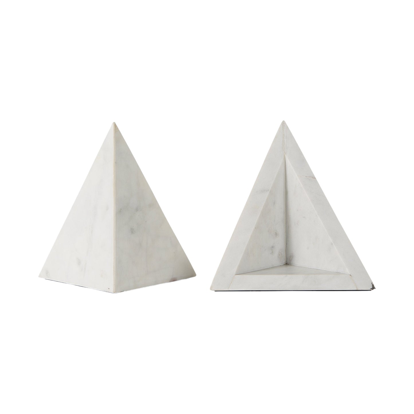 3D Triangle Marble Bookends