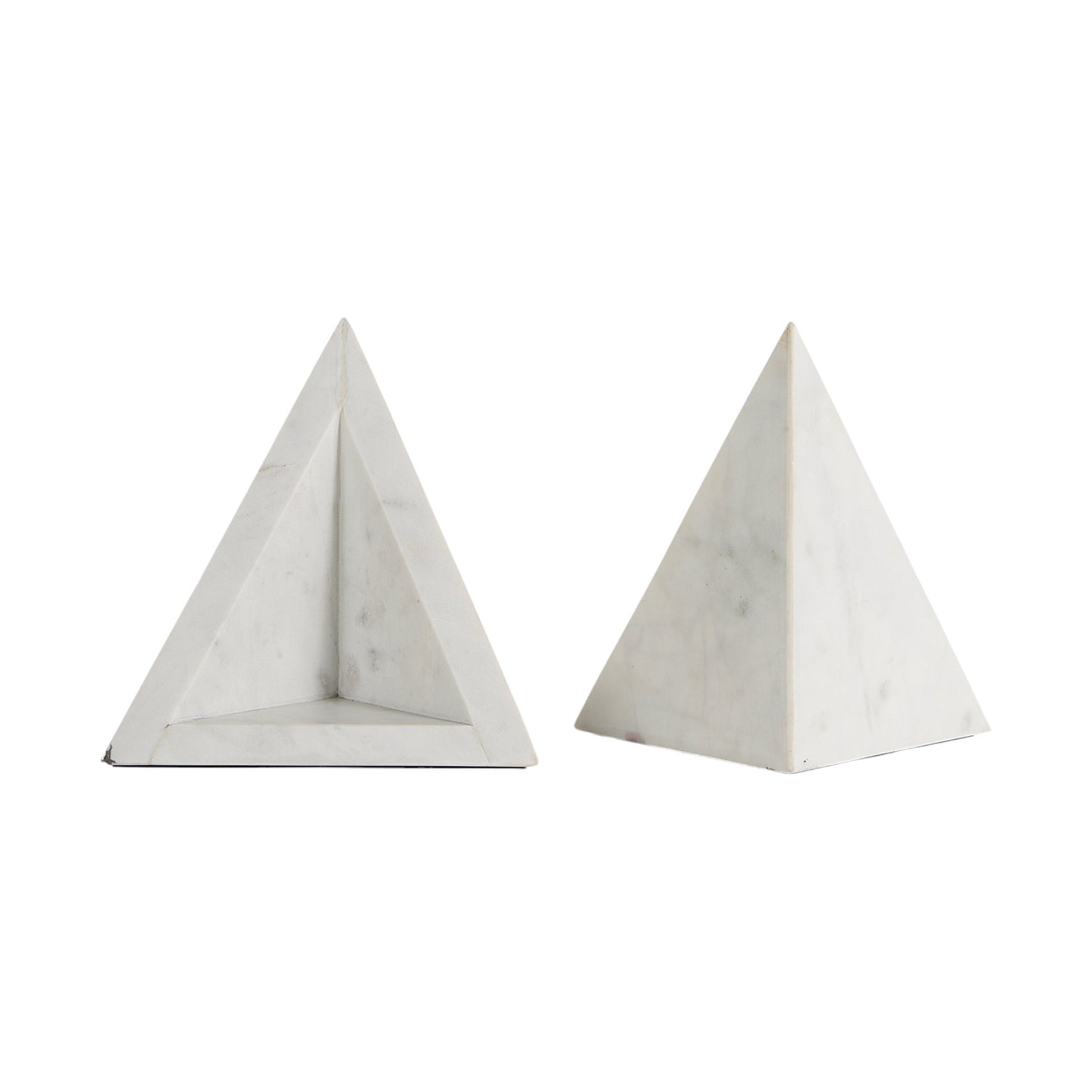 3D Triangle Marble Bookends